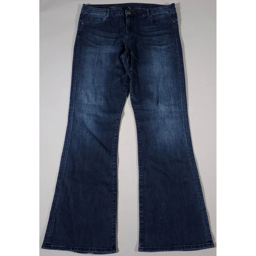 Kut‎ from the Kloth Baby Bootcut Jeans Womens 16S Dark Blue Stretch Denim